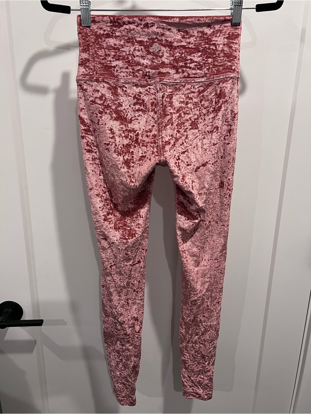 lululemon athletica Rose Pink Crushed Velvet Leggings